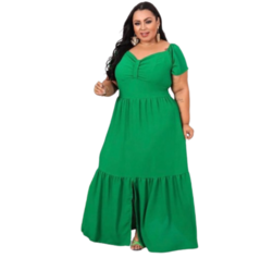 VESTIDO LONGO BABADO PLUS SIZE - comprar online