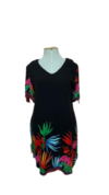 VESTIDO MIDI VISCOSE COM BARRA ESTAMPADA