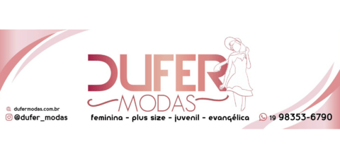 Imagem do banner rotativo Dufer modas / Evangélica / Plus size / Feminina / Juvenil