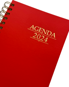 Agenda 2024 Vermelha Capa com hot stamping dourado e prata Artimpresso - comprar online
