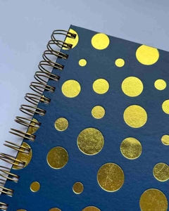 Imagem do Agenda 2024 Azul Capa com hot stamping dourado e prata Artimpresso