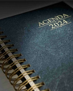 Agenda 2024 Preto Capa com hot stamping dourado e prata Artimpresso - ARTIMPRESSO