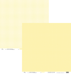 Papel Mini Poá e Mini Xadrez Amarelo Pastel - 3101