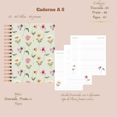 Caderno A5 Flores Artimpresso