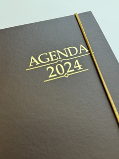 Agenda 2024 Marrom Capa com hot stamping dourado e prata Artimpresso na internet