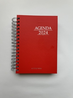 Agenda 2024 Vermelha Capa com hot stamping dourado e prata Artimpresso