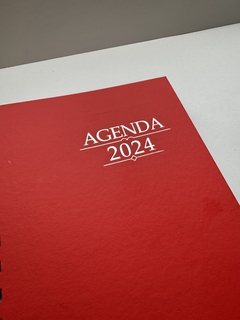 Agenda 2024 Vermelha Capa com hot stamping dourado e prata Artimpresso - loja online