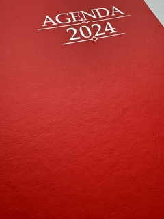 Agenda 2024 Vermelha Capa com hot stamping dourado e prata Artimpresso na internet