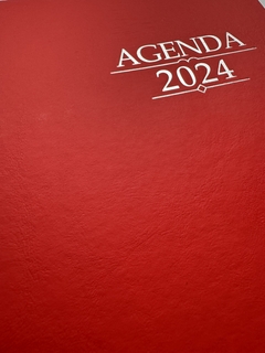 Agenda 2024 Vermelha Capa com hot stamping dourado e prata Artimpresso - ARTIMPRESSO