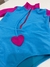 Maiô manga longa azul com pink na internet