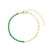 Pulseira Riviera Esmeralda e Elo Cartier Banho Ouro 18k