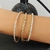 Pulseira Bracelete Slim Cravejado com Trava Banho Ouro 18k - comprar online