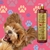 Frasco de shampoo neutralizador de odores Turmalina Cereja e Avelã da Dolce Pet, com um cachorro feliz ao fundo.