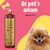 Frasco de shampoo neutralizador de odores da Dolce Pet, com a imagem de um cachorro sorridente ao lado.