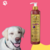 Frasco de shampoo clareador tonalizante Ametista Cereja e Avelã da Dolce Pet, com um cachorro sorridente ao lado.