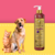 Frasco de shampoo clareador tonalizante Ametista Cereja e Avelã da Dolce Pet, ao lado de um cachorro e um gato.