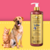 Frasco de shampoo Limpeza Intensa Safira Bambu Mossô da Dolce Pet, com um cachorro e um gato ao fundo.