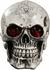 Crânio Decorativo com Olhos LED Vermelho Halloween