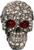 Crânio Caveira Decorativo Cravejado Em Resina Halloween - comprar online