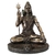 Estátua Em Resina E Pintura Efeito Bronze Shiva Sentado 25Cm
