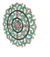Mandala Decorativa Madeira Colorida Indonésia Flores 60Cm na internet