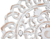 Mandala Decorativa Madeira Flores Pátina Branca Indonésia 60Cm - loja online