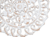 Mandala Decorativa Madeira Flores Pátina Branca Indonésia 60Cm na internet