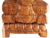 Estátua Em Madeira Kuan Yin Sentada Importada De Bali 80Cm - loja online