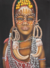Quadro Tela Decorativa Étnica Pintada A Mão Tribo Mursi África