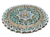 Mandala Decorativa Importada Da Indonésia De Pedra com Flor Lótus Verde 45Cm