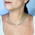 Choker Cristal Azul Céu e Pérola - comprar online