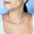 Choker Cristal Roxo e Pérola - comprar online