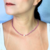 Choker Cristal Rosa e Pérola - comprar online