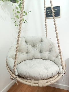 Cadeira suspensa kids em macrame sem franjas - comprar online