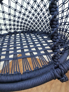 Balanço de macrame sem franjas com almofada 70 cm - artkasaldesign