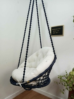 Balanço de macrame sem franjas com almofada 70 cm - comprar online