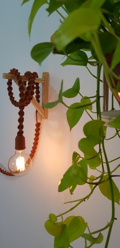 Luminária pendente em macrame de corda naútica na internet