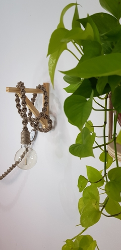 Luminária pendente em macrame de corda naútica - artkasaldesign