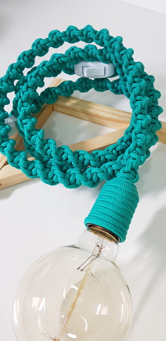 Luminaria Pedente em Macrame de corda naútica