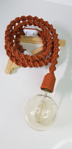 Luminária pendente em macrame de corda naútica - comprar online