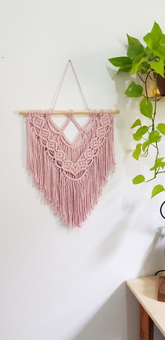 Painel de Macrame Rosa