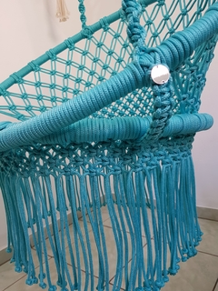 Balanço de macrame em corda naútica 70 cm - artkasaldesign