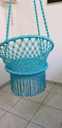 Balanço de macrame em corda naútica 70 cm na internet