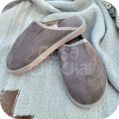 Pantufla Hombre Invierno Gamuza/Corderito (Beige) - comprar online