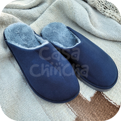 Pantufla Hombre Invierno (Azul Marino)