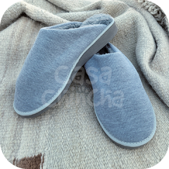 Pantufla WAFFLE ( Gris Azulino) - comprar online