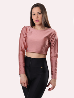 Blusa Cropped Manga Longa