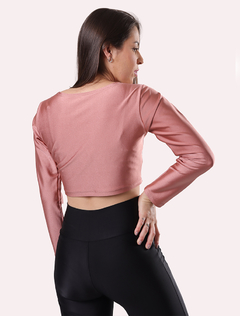 Blusa Cropped Manga Longa - comprar online