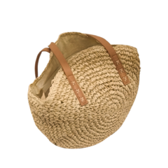 Bolsa Artesanal Redonda Bege - comprar online