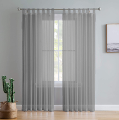 Juego de Cortinas Voile Nevado Larga - tienda online